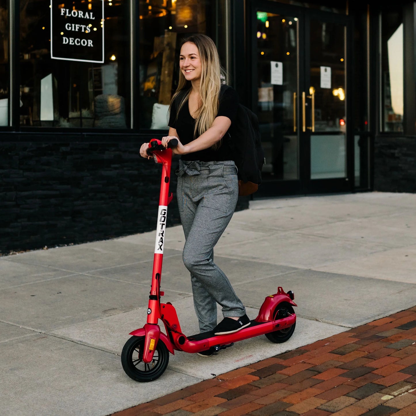 Apex Adult Electric Scooter, 8.5" Tires and 15.5Mph Large Digital Display Foldable Escooter for Adult, Red