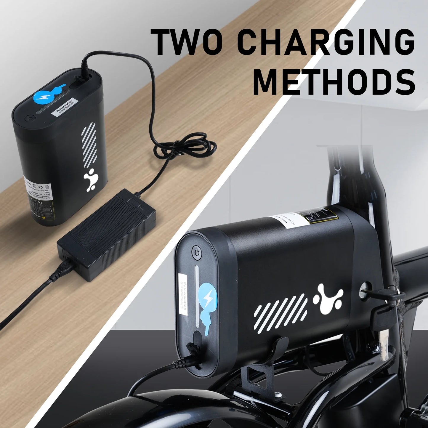 BK35M Folding Electric Bicycles, 16 Inch E Bike 350W City E-Bike Max. Range 16-37MILE for Adults