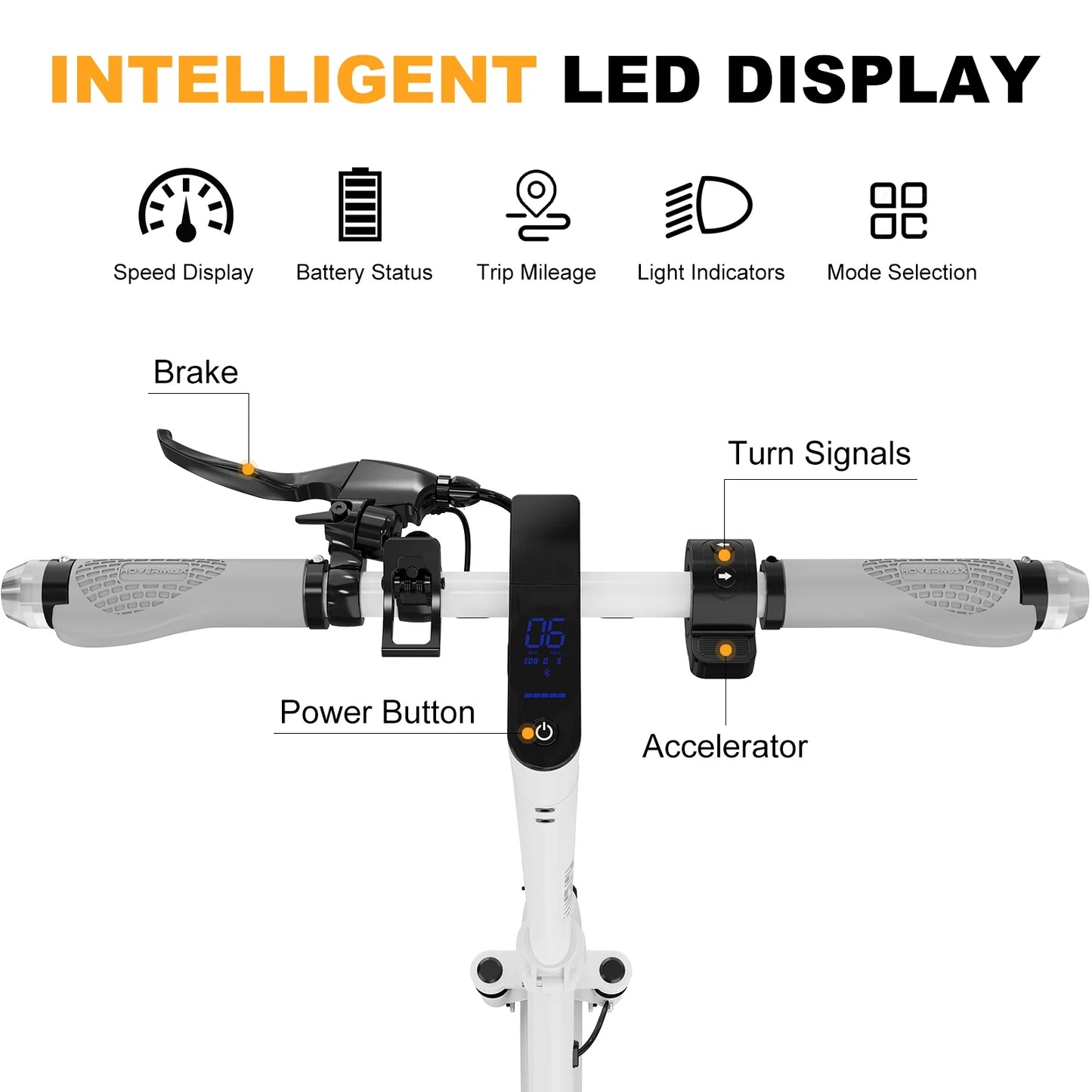 H10K Pro Electric Scooter, 500W Motor 19MPH Top Speed 22 Miles Long Range, 10'' Solid Tires Folding Electric Scooter for Adult Commute