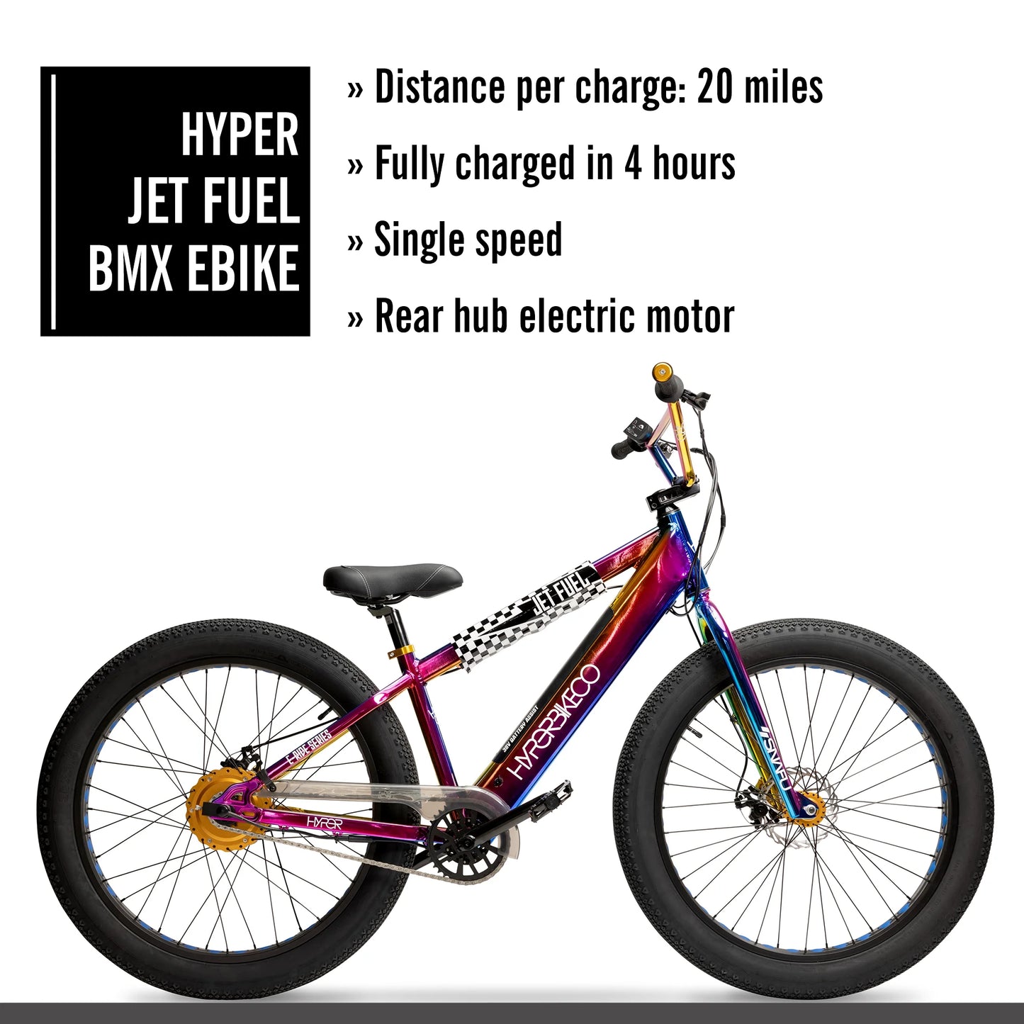 Jet Fuel 26" 36V Electric BMX Fat Tire E-Bike for Adults, Pedal-Assist, 250W Motor