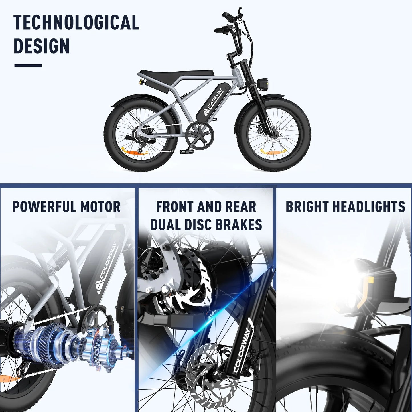 750W Electric Bike for Adults,20X4.0 Fat Tire Off-Road E Bike,36V/12Ah Battery Snow Beach Mountain Bike for Outdoor Cycling E Bike UL2849