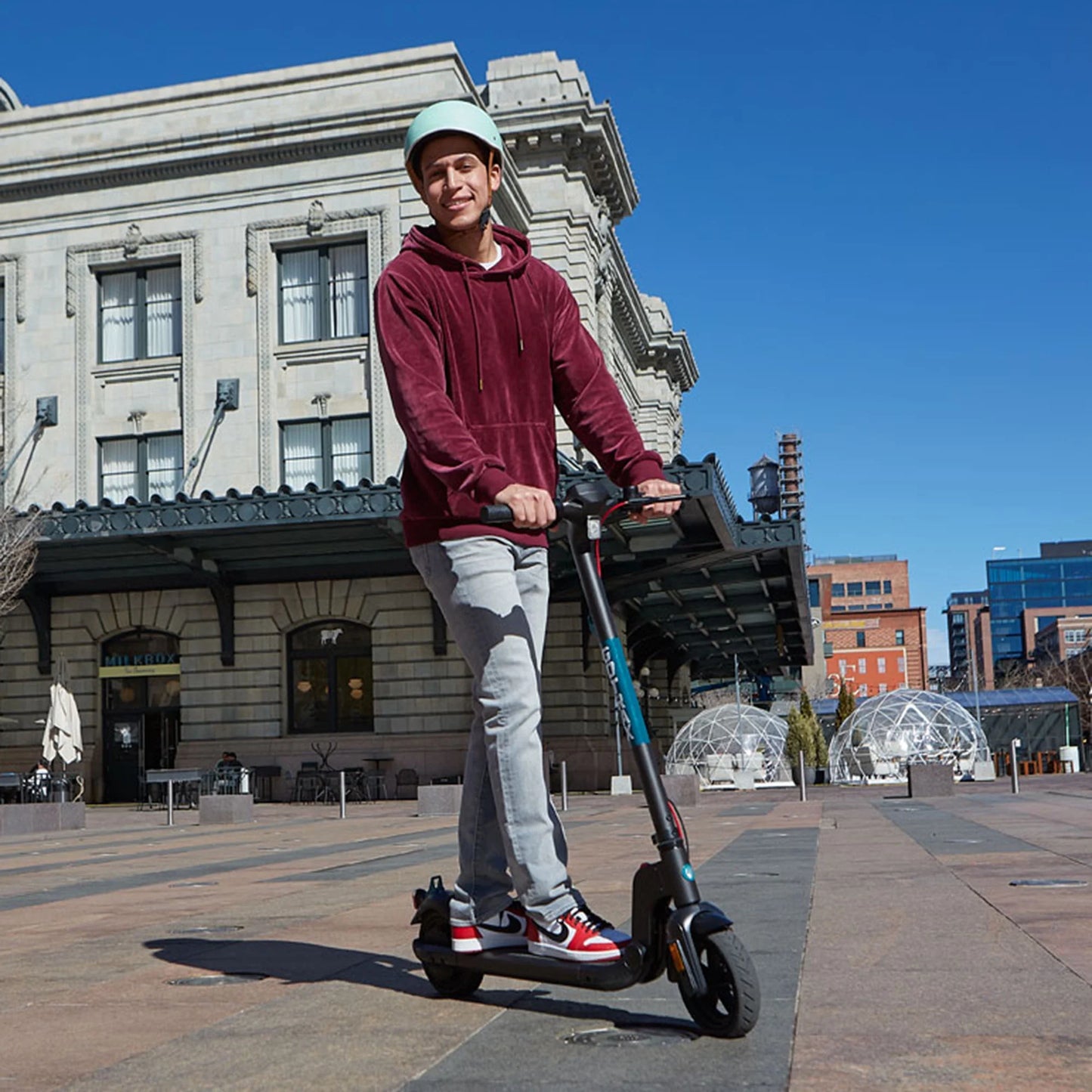 Apex Adult Electric Scooter, 8.5" Tires and 15.5Mph Large Digital Display Foldable Escooter for Adult, Red