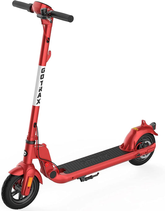 Apex Adult Electric Scooter, 8.5" Tires and 15.5Mph Large Digital Display Foldable Escooter for Adult, Red